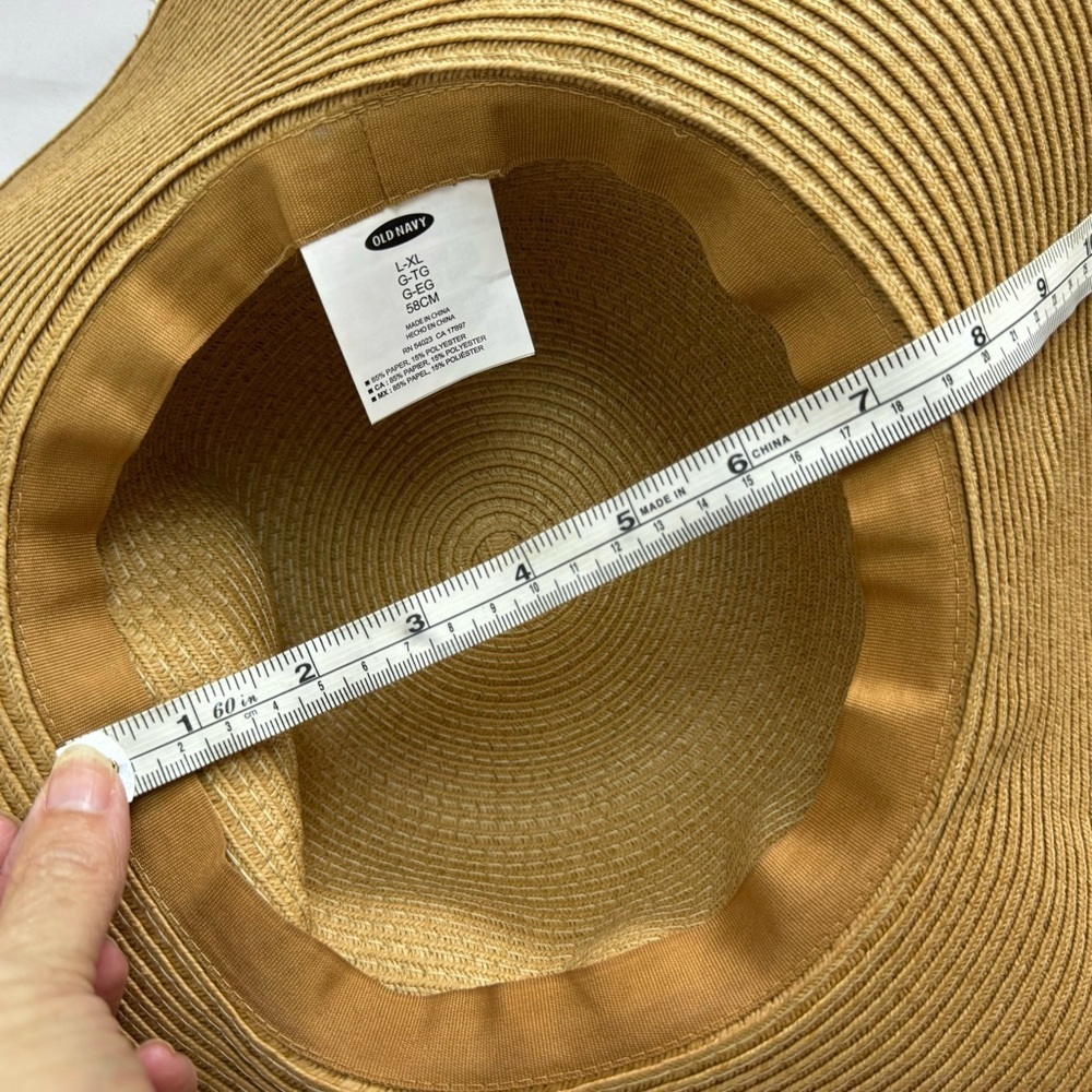 Old Navy Wide Brimmed Tan Floppy Hat L/XL - Picture 7 of 8